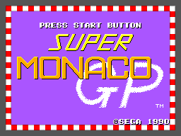 Super Monaco GP Title Screen